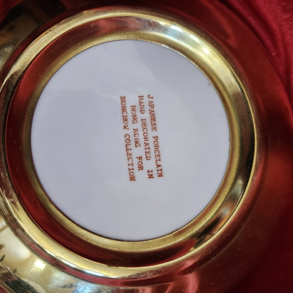 Neiman Marcus Horchow Chinese Export Famille Rose Verte Bok Choy Brass Plate VTG - Picture 15 of 15
